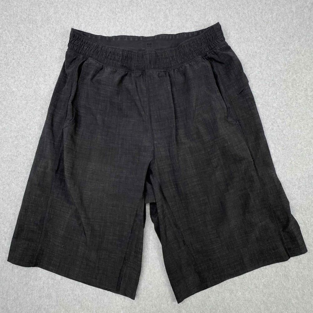 Lululemon Run Response Athletic Shorts Men's Size M Black Quick Dry Gym Outdoor‎